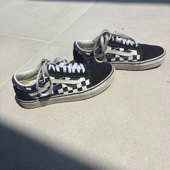 Vans Black and White Checkerboard Shoes women’s size 8.5/Mens size 7 - Picture 1 of 5
